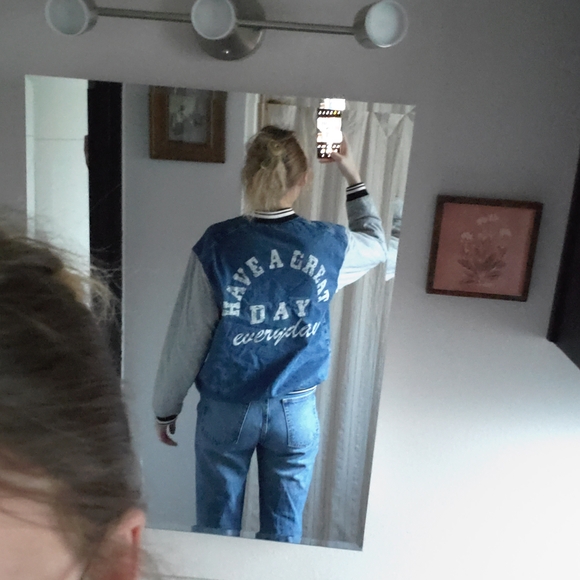 H&M Blue and Black Denim Jacket - Picture 5 of 5